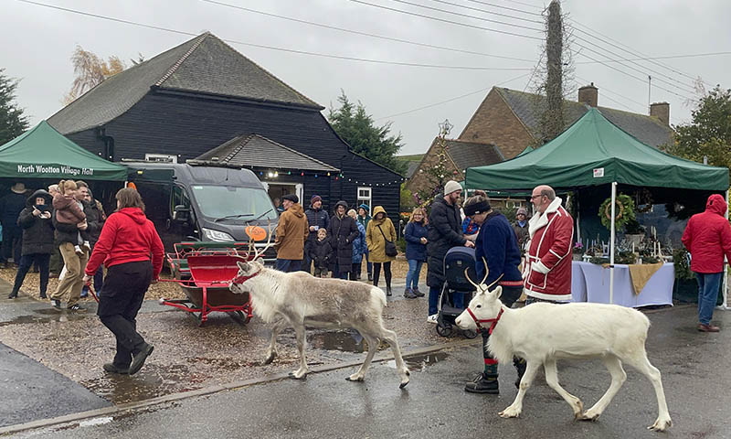 Christmas Fair 2026 Real Reindeer North Wootton Village Hall Kings Lynn Norfolk Craft Fair Real Christmas Tree Sale 001